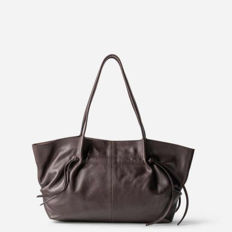 Biba Brumley Leather Shoulder Bag BUY1L Berenjena