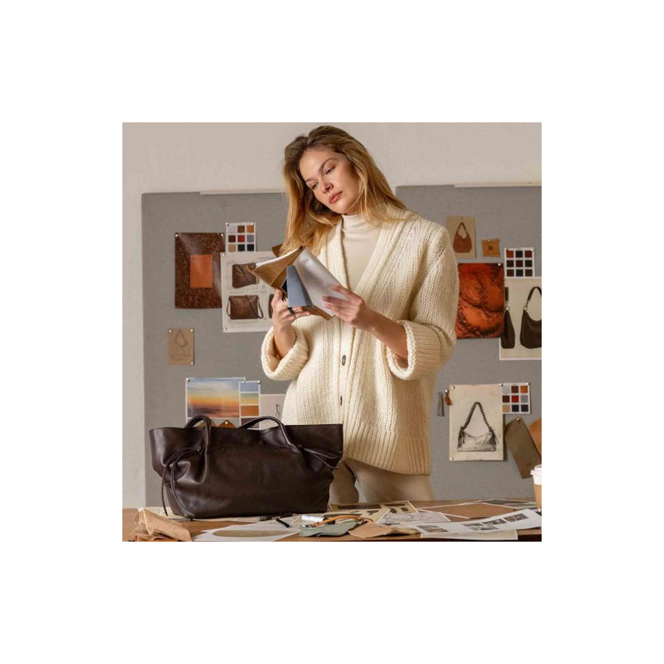 Biba Brumley Shoulder Bag in Leather BUY1L Leather