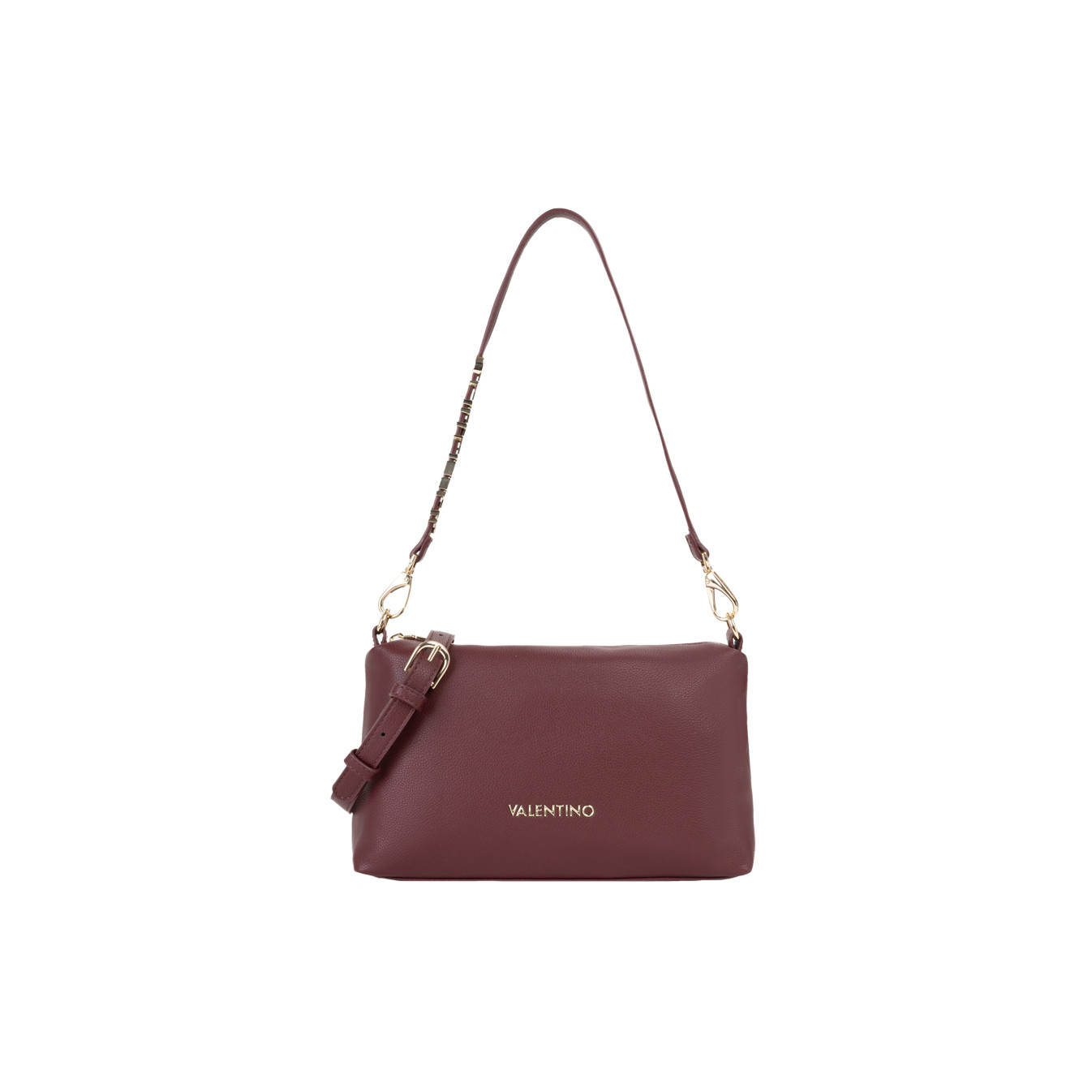 Valentino Barn Crossbody Bag with Burgundy Logo