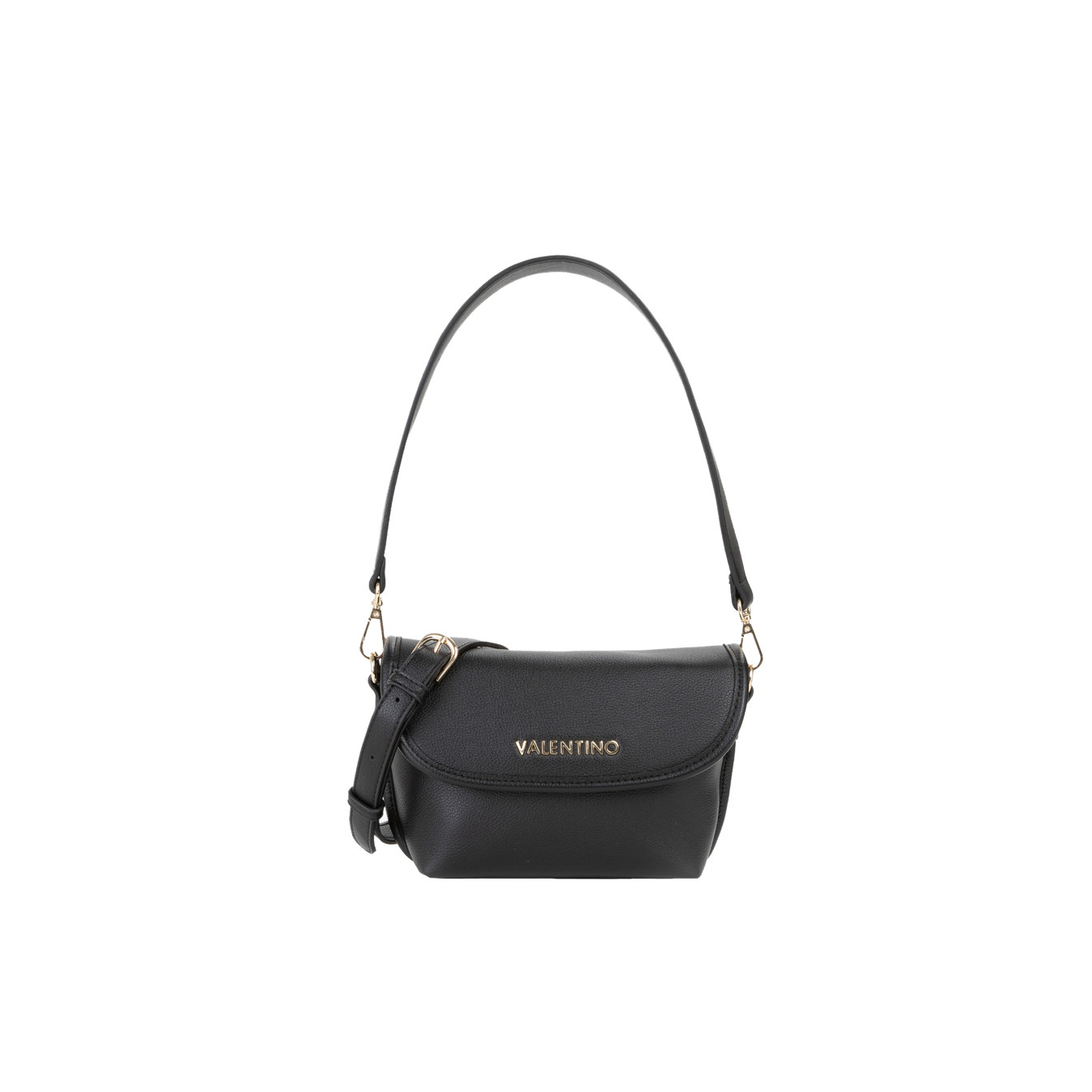 Valentino Hail Small Shoulder Bag Round Handle Nero