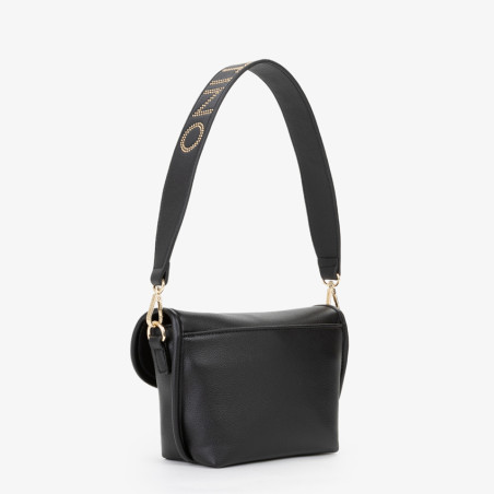Valentino Hail Small Shoulder Bag Round Handle Nero