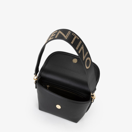 Valentino Hail Small Shoulder Bag Round Handle Nero