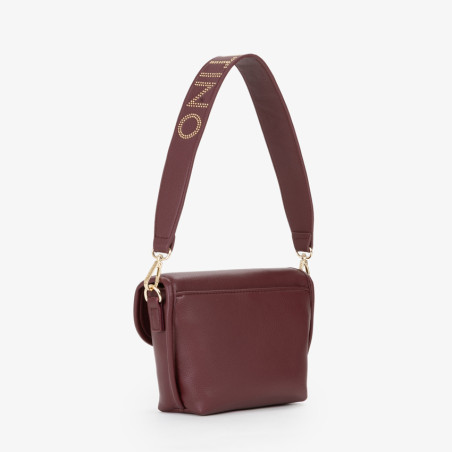 Valentino Hail Small Shoulder Bag Round Handle Bordeaux