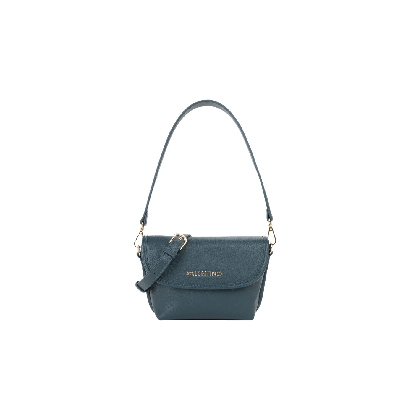 Valentino Hail Petit Sac Porté Epaule Anse Ronde Petrolio