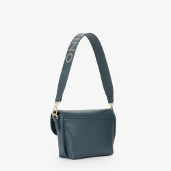 Valentino Hail Small Shoulder Bag Round Handle Petrolio