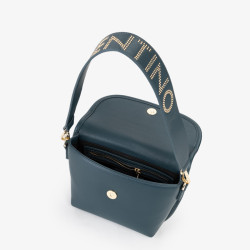 Valentino Hail Small Shoulder Bag Round Handle Petrolio