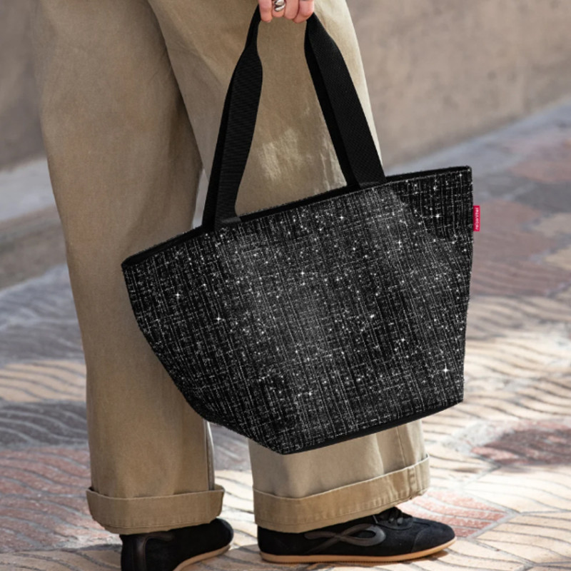 Reisenthel Shopper M Shoulder Bag Bouclé Black