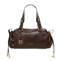Gérard Darel Grace Sac Porté Main En Cuir Et Détails Métalliques Marron