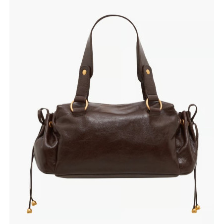 Gérard Darel Grace Sac Porté Main En Cuir Et Détails Métalliques Marron dos