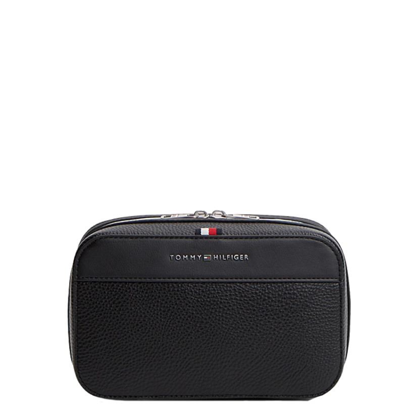 Tommy Hilfiger TH Central Toiletry Bag Grainy Finish BDS Black
