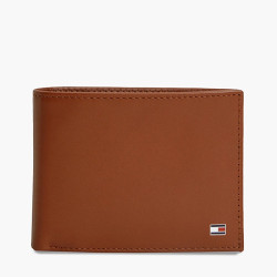 Tommy Hilfiger TH Downtown Coffret Portefeuille & Porte-Clés En Cuir Cognac  portefeuille