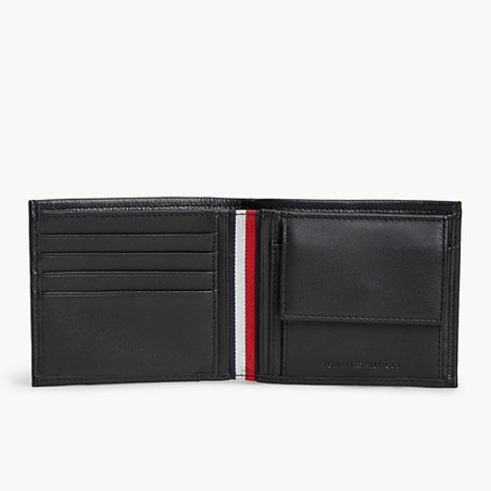 Tommy Hilfiger TH Corporate Grainy Wallet 2 Flaps Bds Black