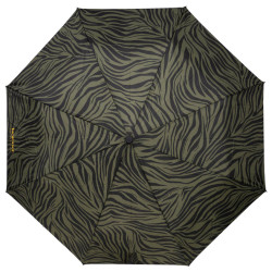 Isotoner Automatic Umbrella Zebra Khaki