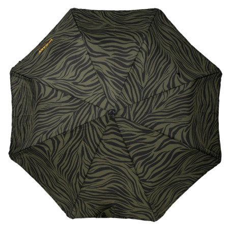 Isotoner Parapluie automatique X-TRA SOLIDE ALPHA Zèbre Kaki ouvert