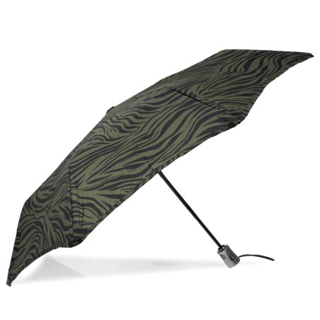 Isotoner Parapluie automatique X-TRA SOLIDE ALPHA Zèbre Kaki