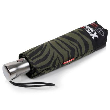 Isotoner Parapluie automatique X-TRA SOLIDE ALPHA Zèbre Kaki