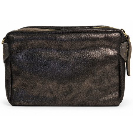 Mila Louise Masa GR Crossbody Grainy & Shiny Dark Grey Bag