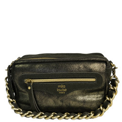 Mila Louise Masa GR Crossbody Grainy & Shiny Dark Khaki