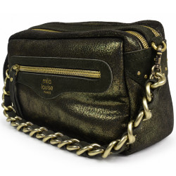 Mila Louise Masa GR Crossbody Grainy & Shiny Dark Khaki