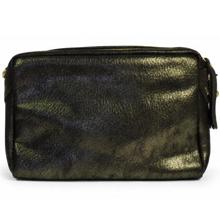 Mila Louise Masa GR Sac Porté Travers Grainé & Brillant Kaki Dark dos