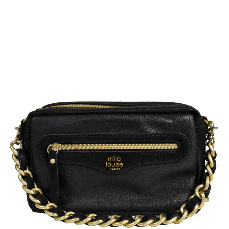 Mila Louise Masa GR Crossbody Grainy & Shiny Black