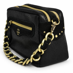 Mila Louise Masa GR Crossbody Grainy & Shiny Black