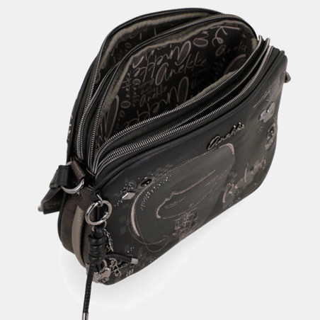Anekke Iron Crossbody Bag 3 Compartments Black