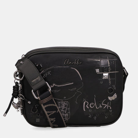 Anekke Iron Crossbody Bag 3 Compartments Black