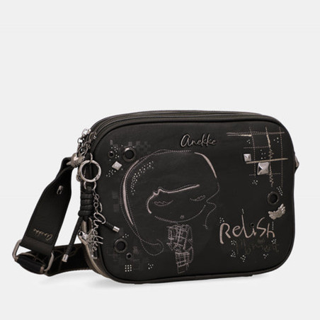 Anekke Iron Crossbody Bag 3 Compartments Black