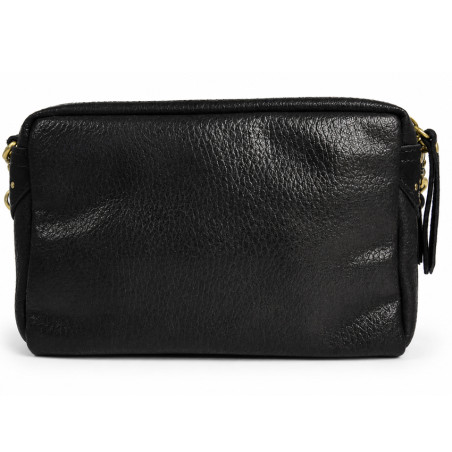 Mila Louise Masa GR Sac Porté Travers Grainé & Brillant Noir dos
