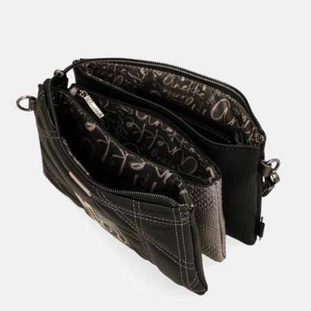 Anekke Iron Sac Pochette A Bandoulière Noir ouvert