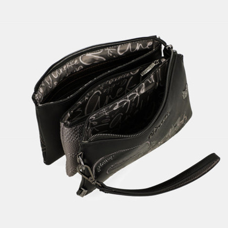 Anekke Iron Crossbody Pouch Bag Black