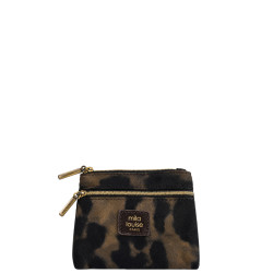Mila Louise Mini LP3 Small Zippered Wallet Dark Brown