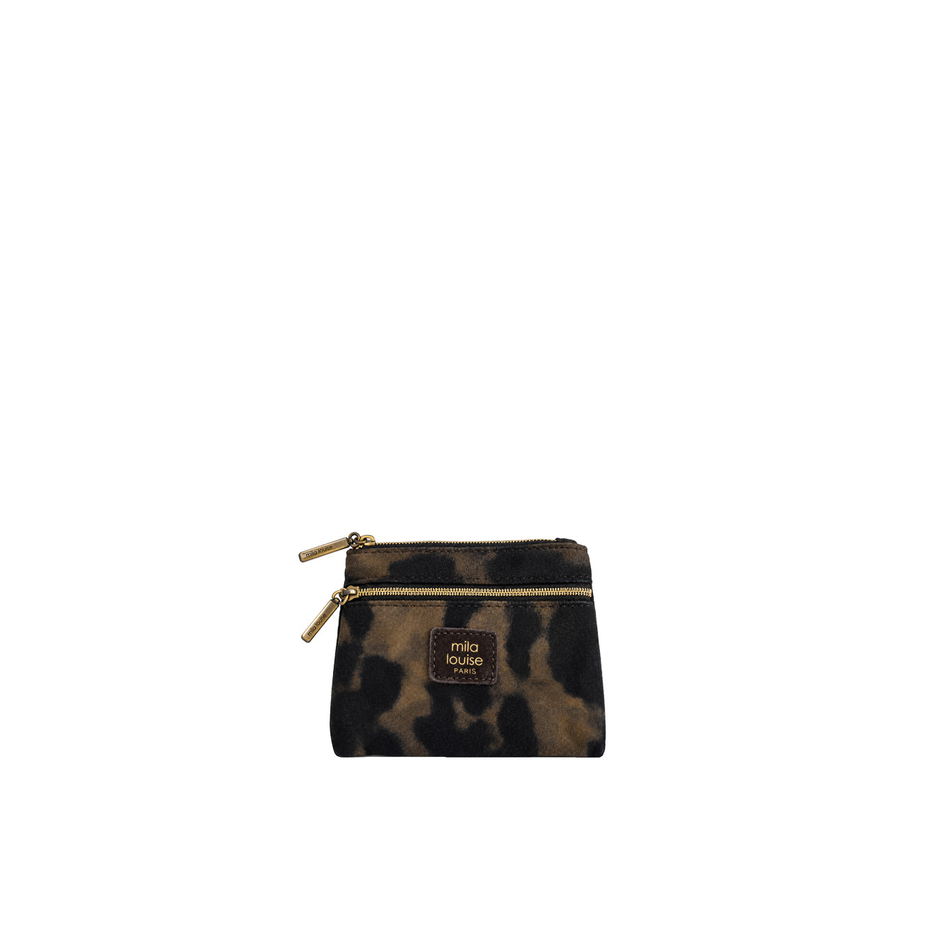 Mila Louise Mini LP3 Small Zippered Wallet Dark Brown