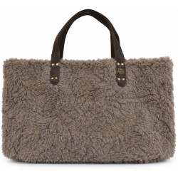Mila Louise Nicole FR Shopping Bag Faux Fur Grey