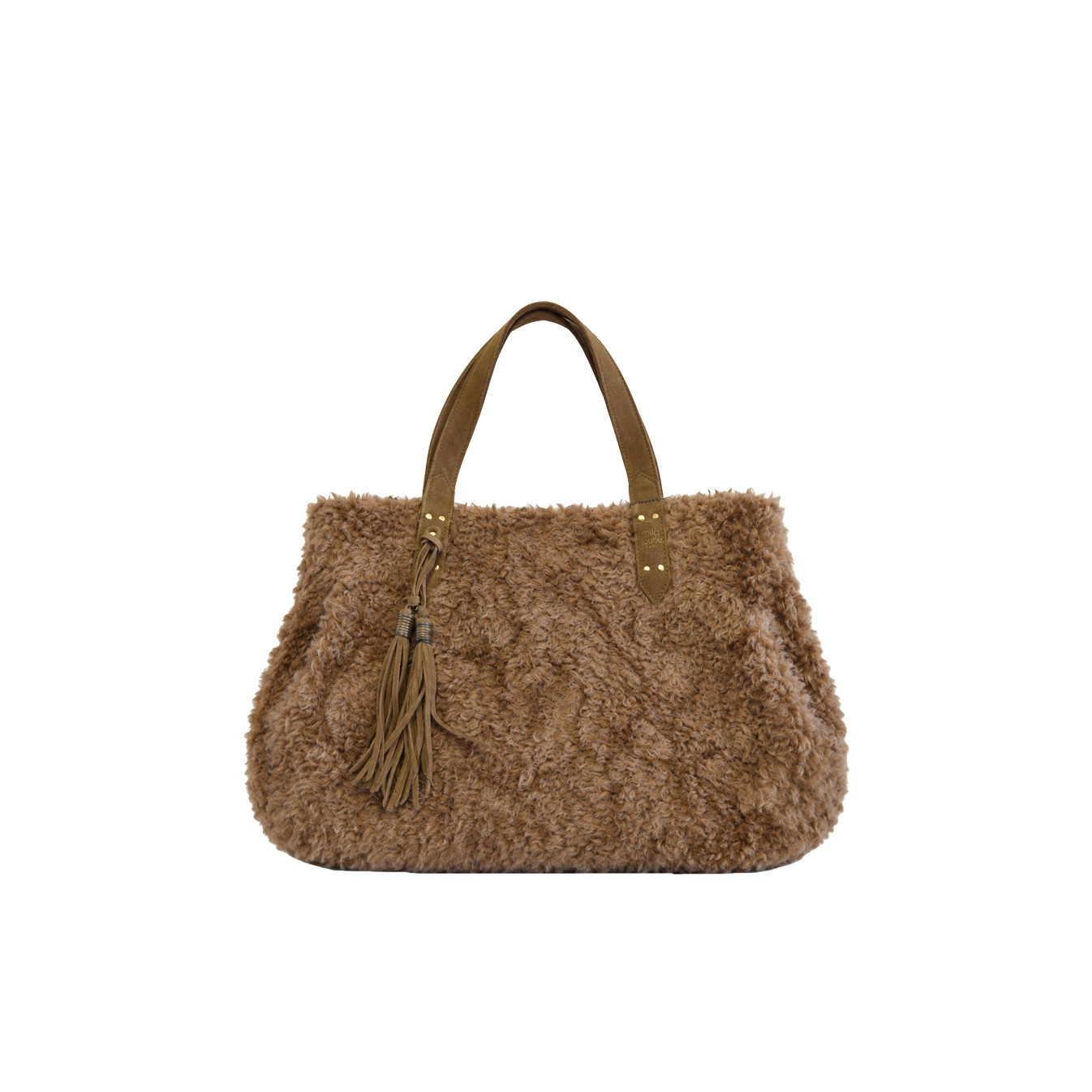 Mila Louise Nicole FR Sac Shopping Fausse Fourrure Ocre