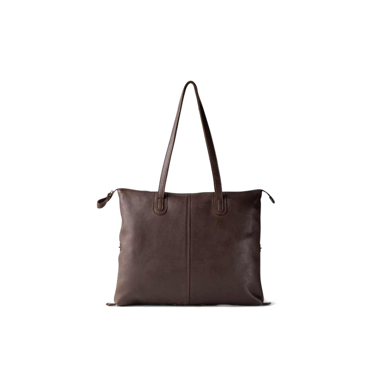 Biba Hooper Sac Shopping Modulable En Cuir HOP1L Marron Oscuro