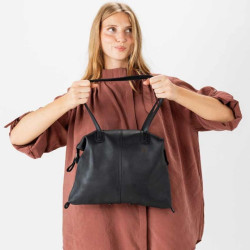 Biba Hooper Modular Shopping Bag in Leather HOP1L Negro