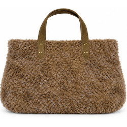 Mila Louise Nicole FR Shopping Bag Faux Fur Ochre