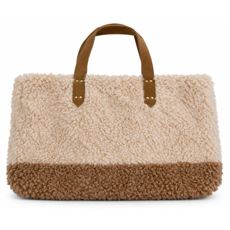 Mila Louise Nicole FR Sac Shopping Fausse Fourrure Ocre Dark dos