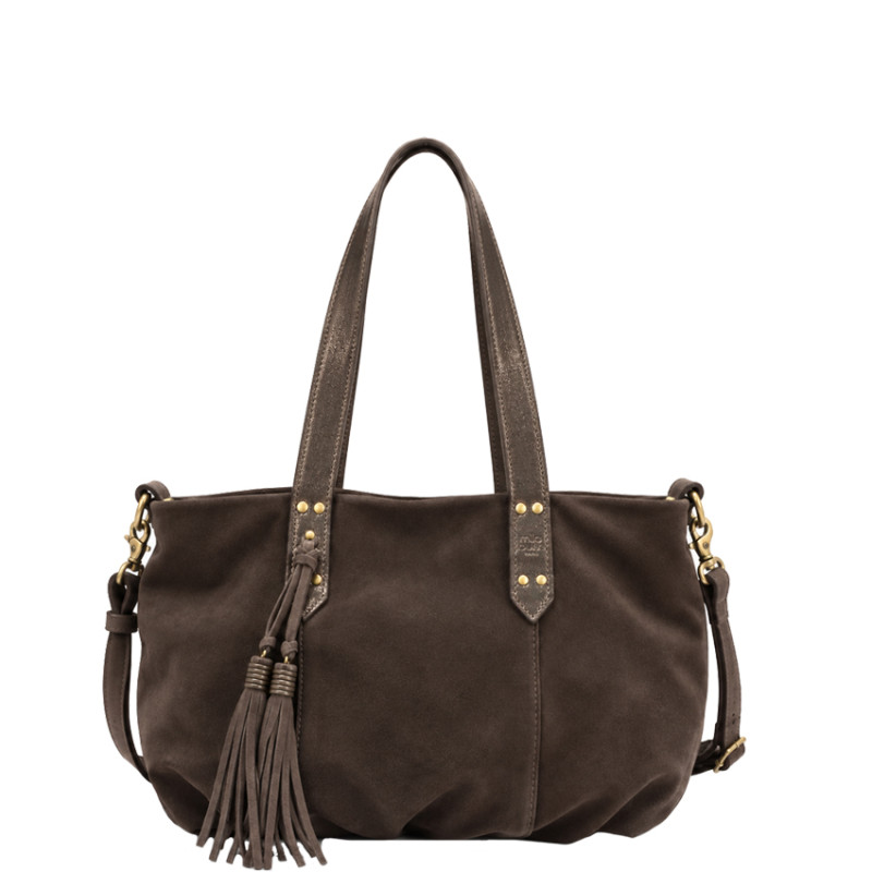 Mila Louise Nicole XS VX Small Shopping Bag Shiny Side Dark Grey