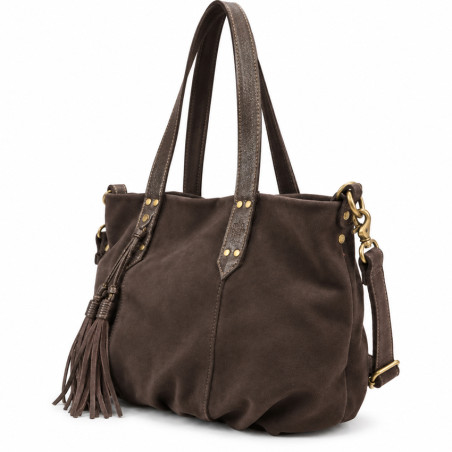 Mila Louise Nicole XS VX Small Shopping Bag Shiny Side Dark Grey