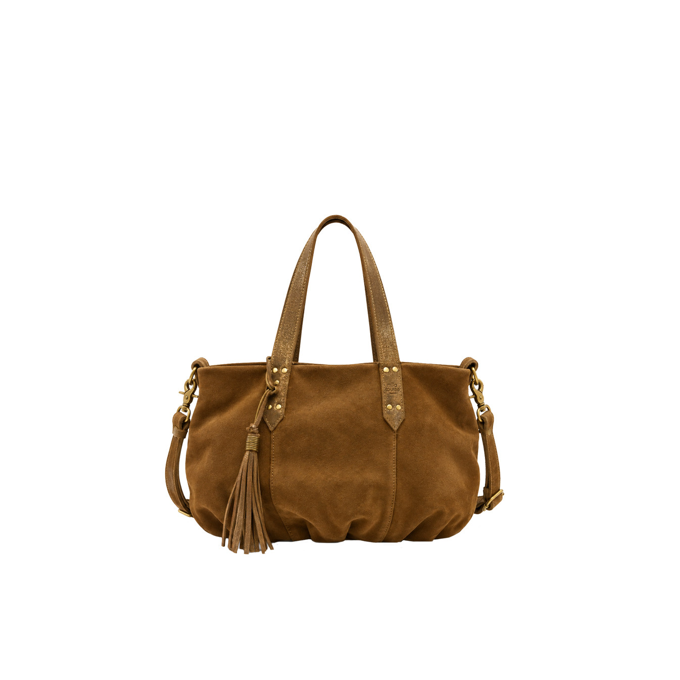 Mila Louise Nicole XS VX Small Shopping Bag Shiny Side Ochre Dark