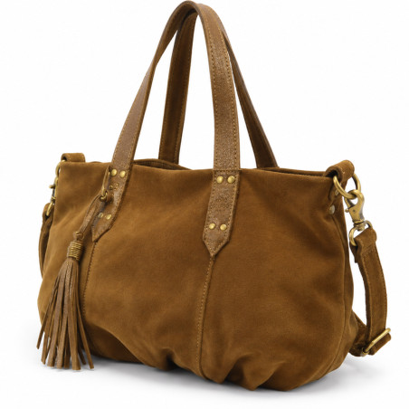 Mila Louise Nicole XS VX Petit Sac Shopping Côté Brillant Ocre Dark côté