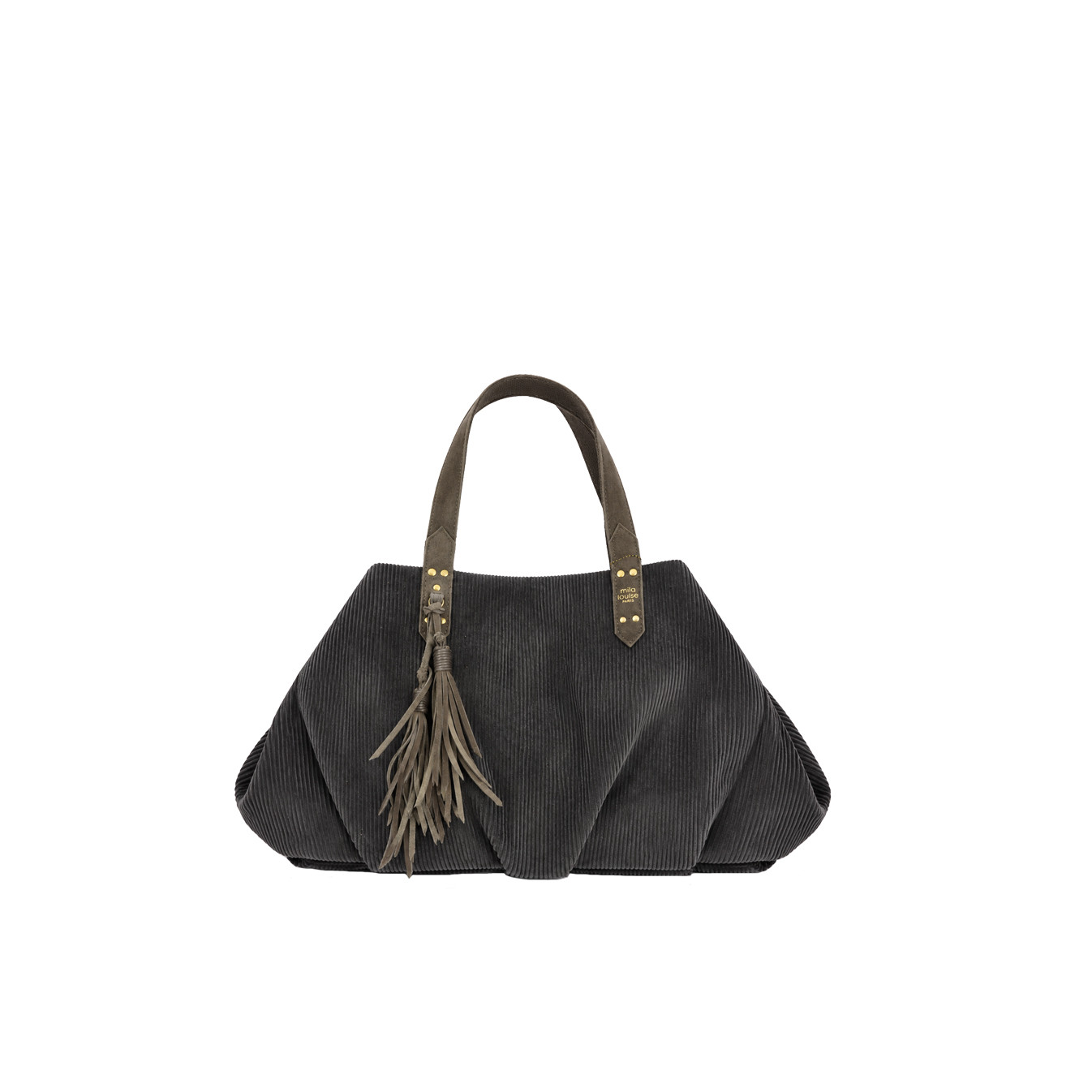Mila Louise Nicolette VFR2 Sac Côtelé Gris Dark