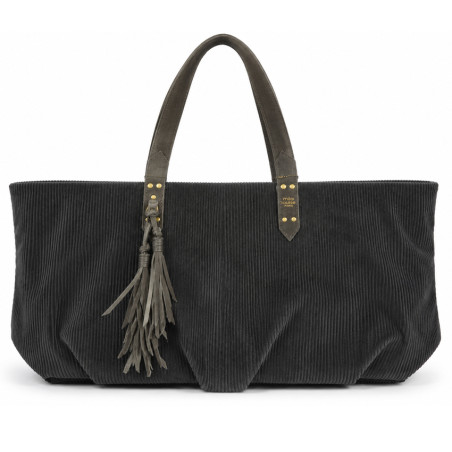 Mila Louise Nicolette VFR2 Ribbed Dark Grey Bag