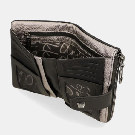 Anekke Iron Portefeuille De Taille Moyenne RFID ouvert