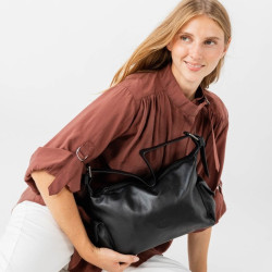 Biba Imlay Hobo Leather Bag IAY1L Black