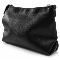 Mila Louise Noeli CC Besace En Cuir Grainé Noir  côté
