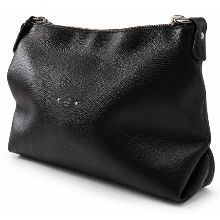 Mila Louise Noeli CC Besace En Cuir Grainé Noir  côté